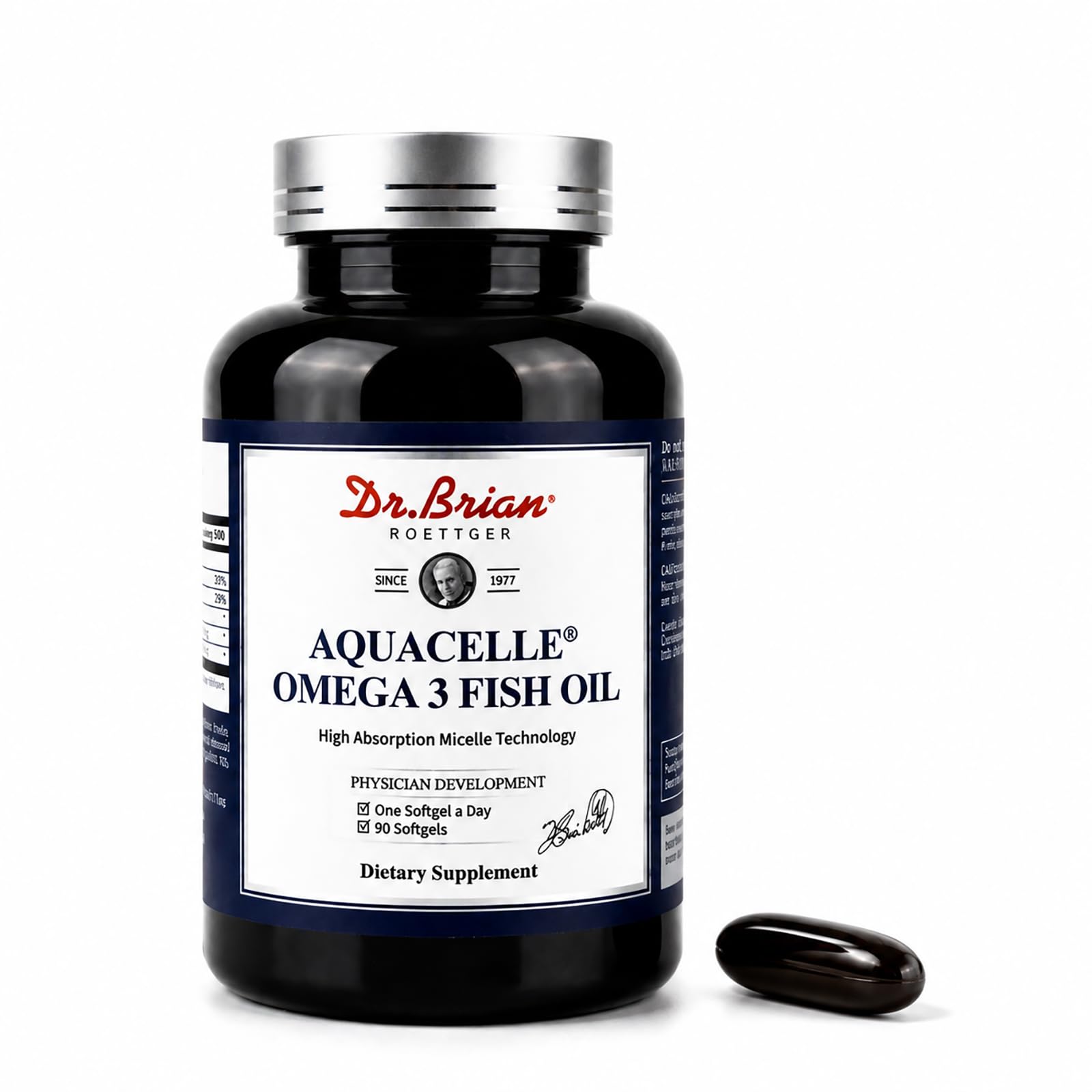 DR.BRIAN ROETTGER Dr. Brian Aquacelle Omega 3 Fish Oil 660mg, 440mg EPA & 220mg DHA, Capsules 90