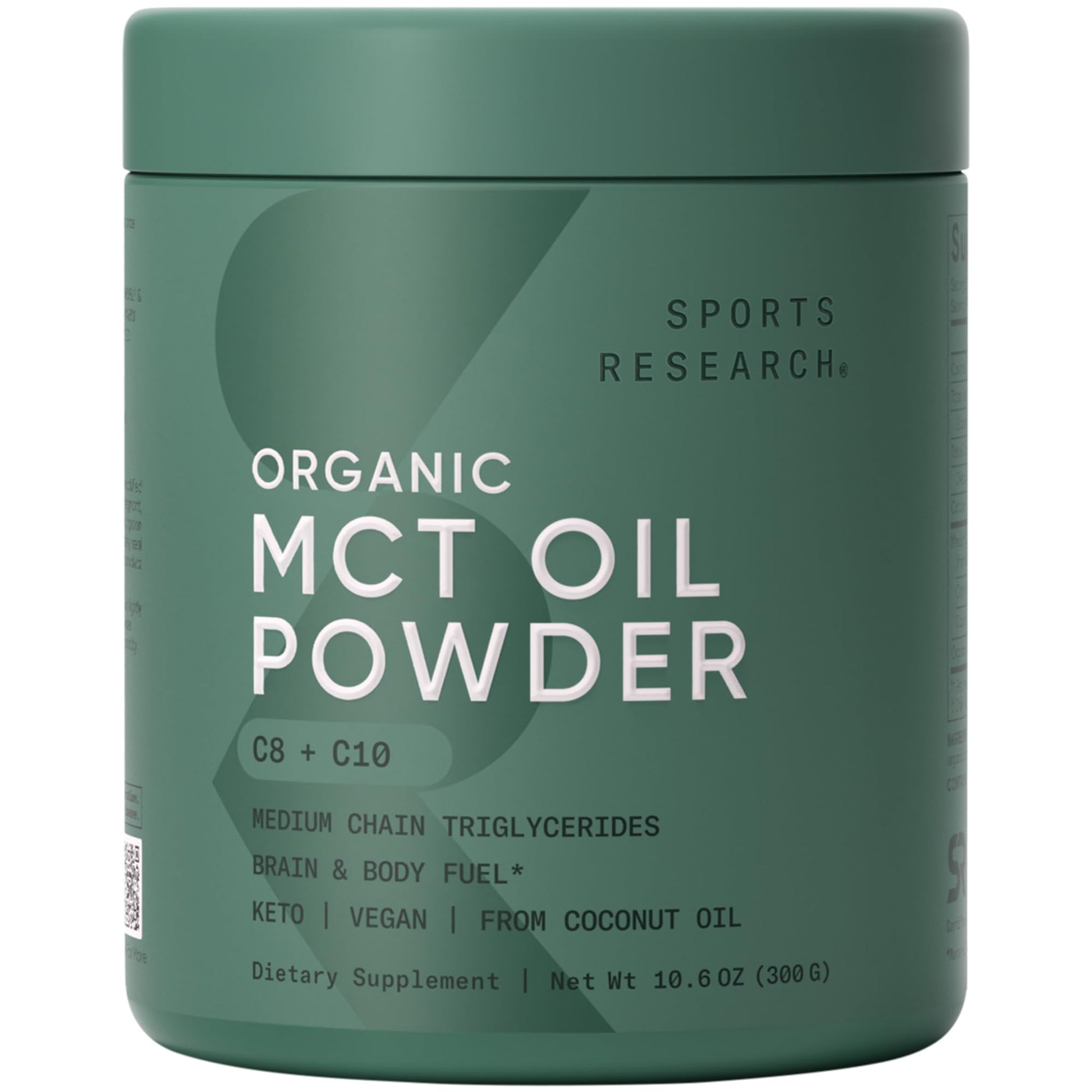 Sports Research Organic MCT Oil Powder, 10.6 oz