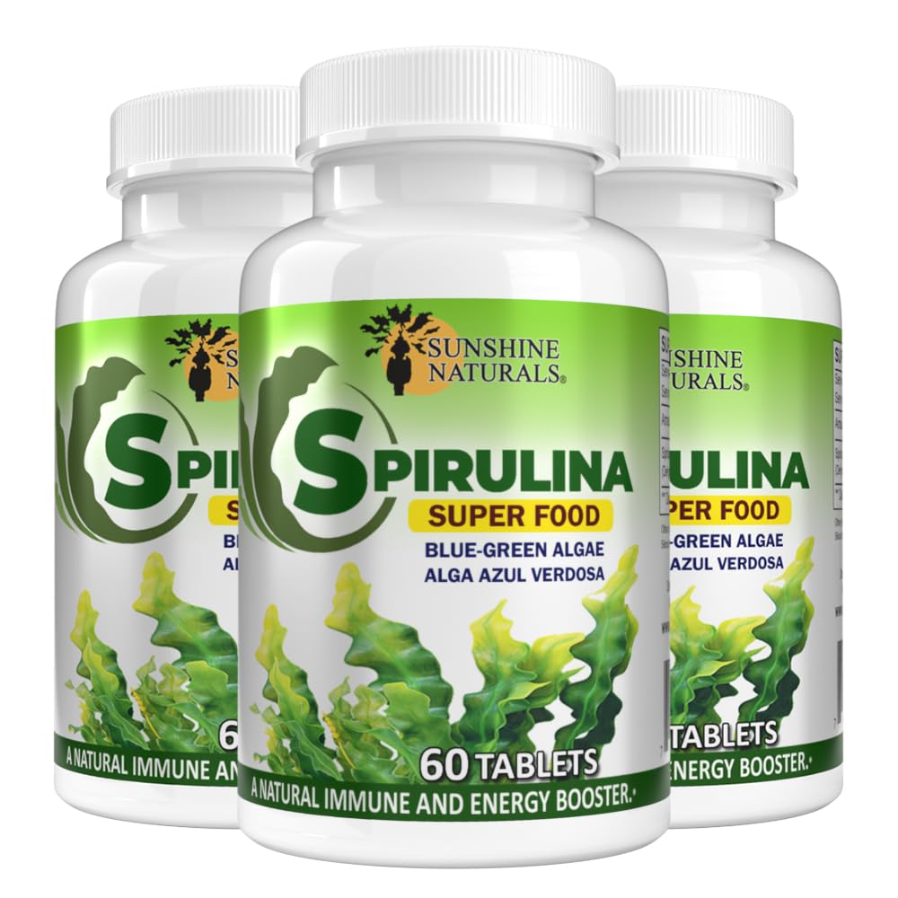 Sunshine Naturals Spirulina Tablet, 60 Tablets