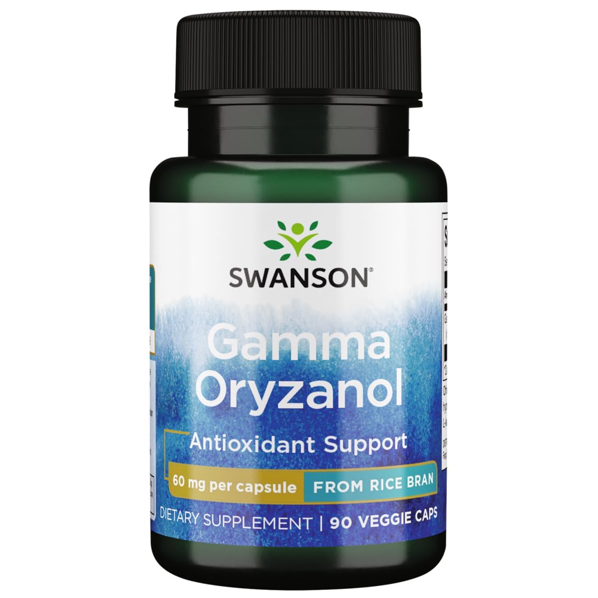Swanson Gamma Oryzanol from Rice Bran 60 mg Veg Capsules, 90 Count