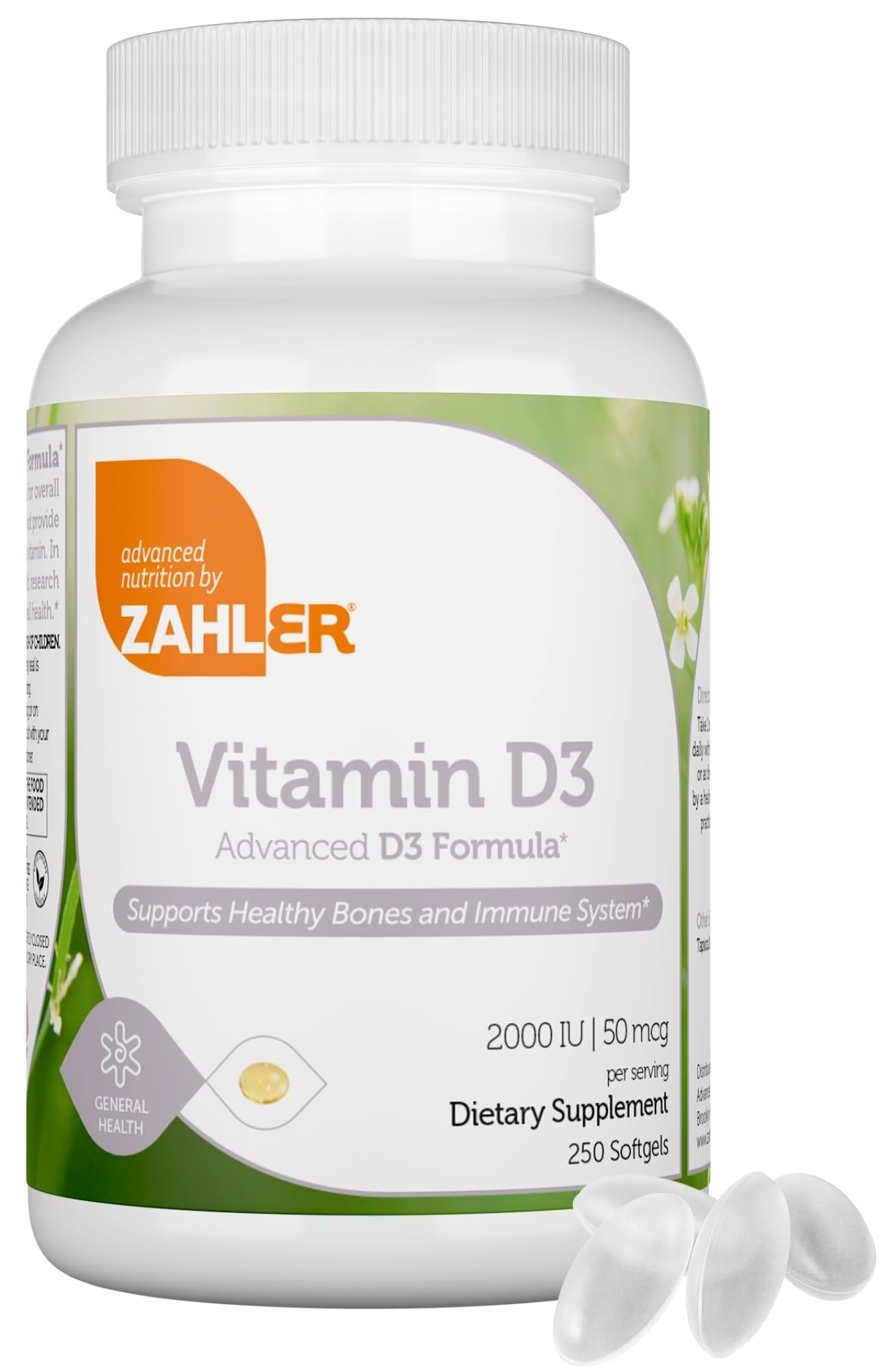 Zahler Advanced Vitamin D3 2000 IU Softgels 250 Count