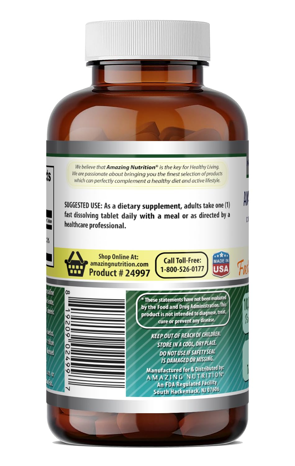 Amazing Nutrition Biotin 10,000 mcg Tablet, 1 Count