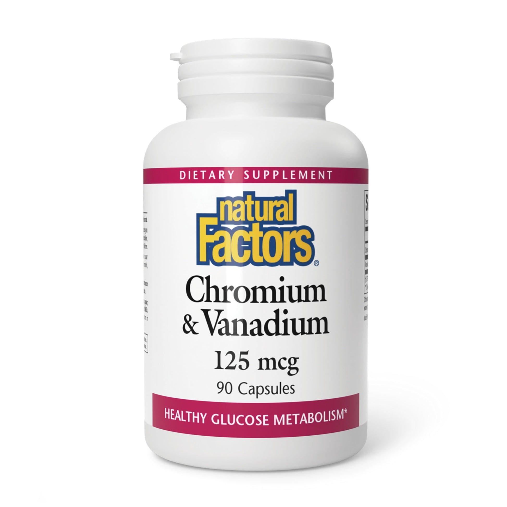 Natural Factors Chromium & Vanadium 125 mcg Capsules 90