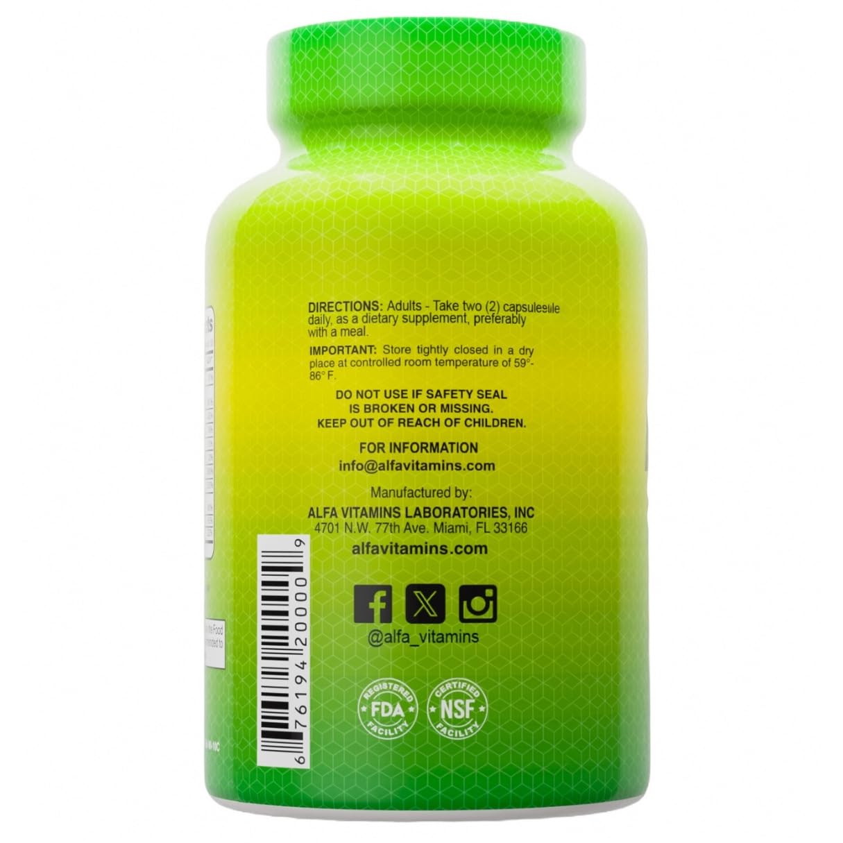 ALFA VITAMINS Hair/Skin Nails Natural Dietary Supplement - Essential Vitamins and Minerals for Skin, Hair, and Nails Health Tablets 60