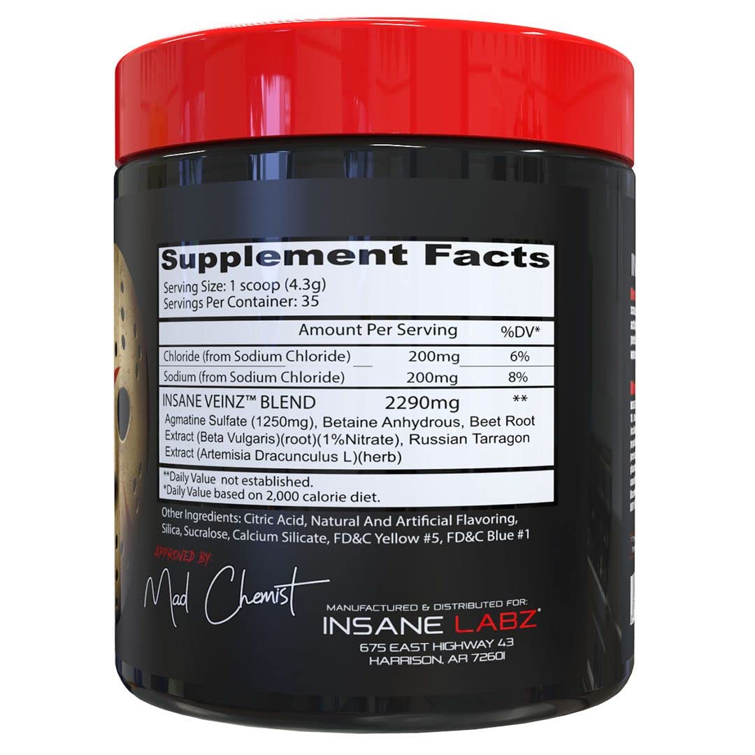 Insane Labz Insane Veinz Non Stimulant NO Enhancing Powder 5.3
