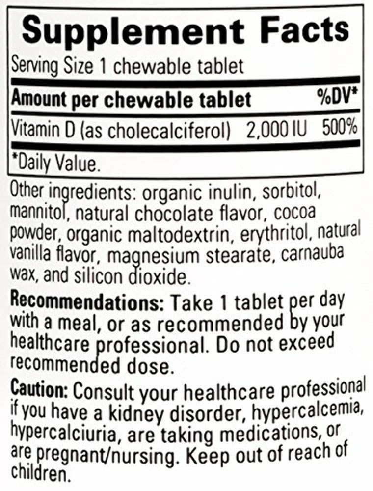 Integrative Therapeutics Vitamin D3 2,000 IU Tablet 120 Count