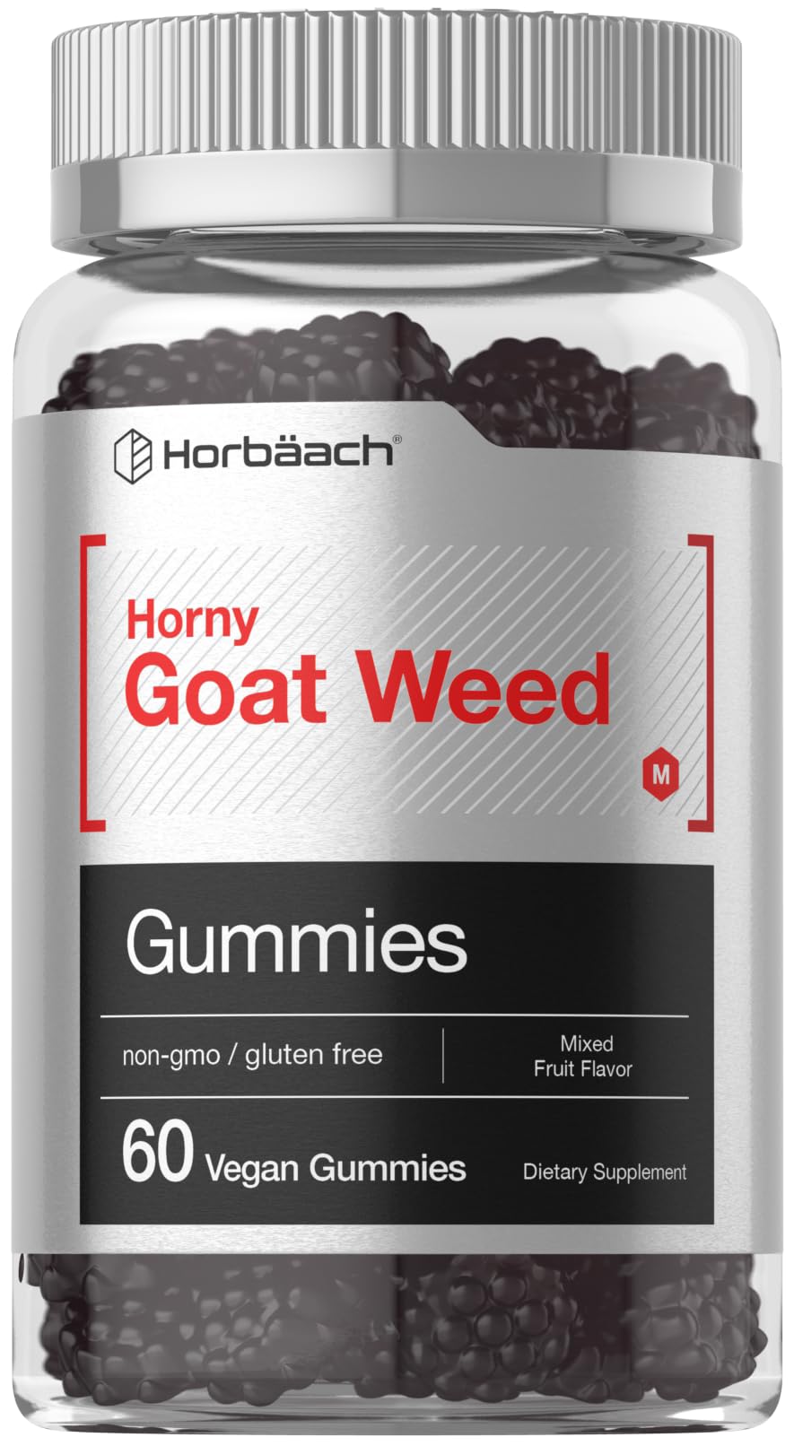 Horbäach Horny Goat Weed Gummies, 60 Count