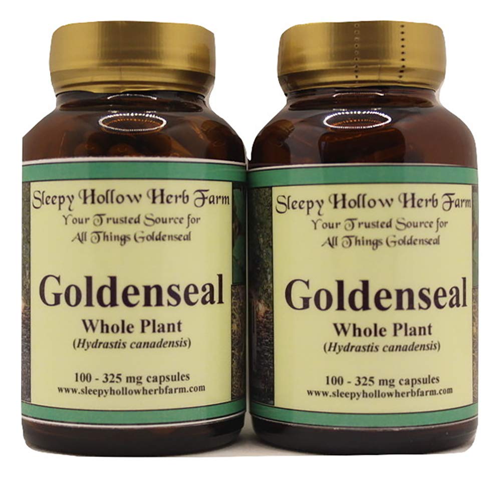 Sleepy Hollow Herb Farm Goldenseal Whole Plant Capsules 200 Capsules