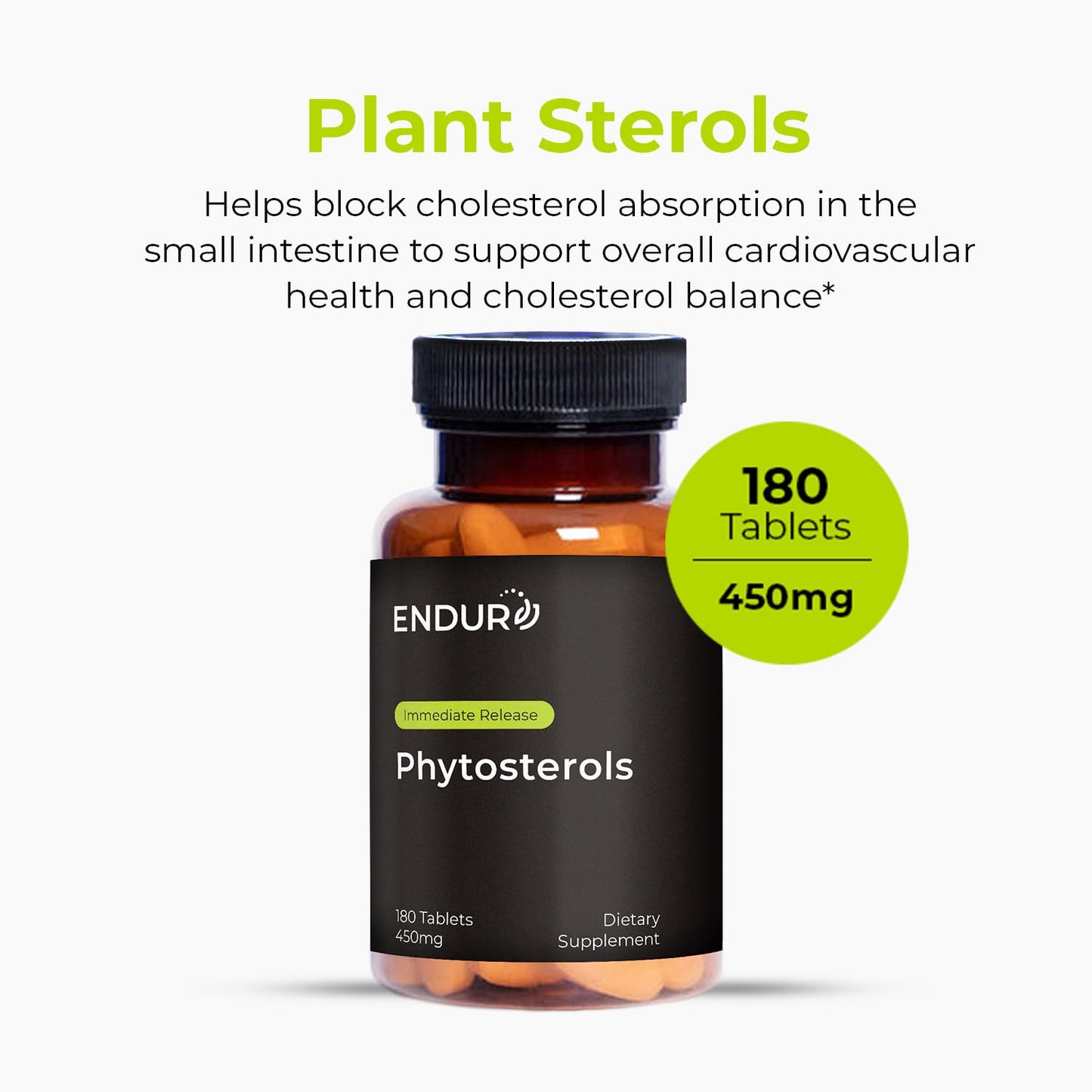 Endurance Products ENDUR Phytosterols Plant Sterols Complex 450 mg Capsules 180 Count