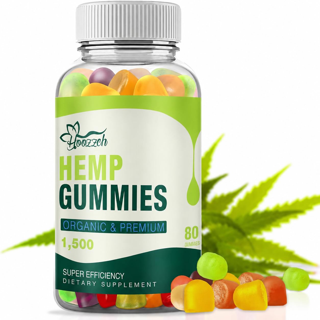 Hoozzch Premium Hemp Gummy High Potency 80 Count