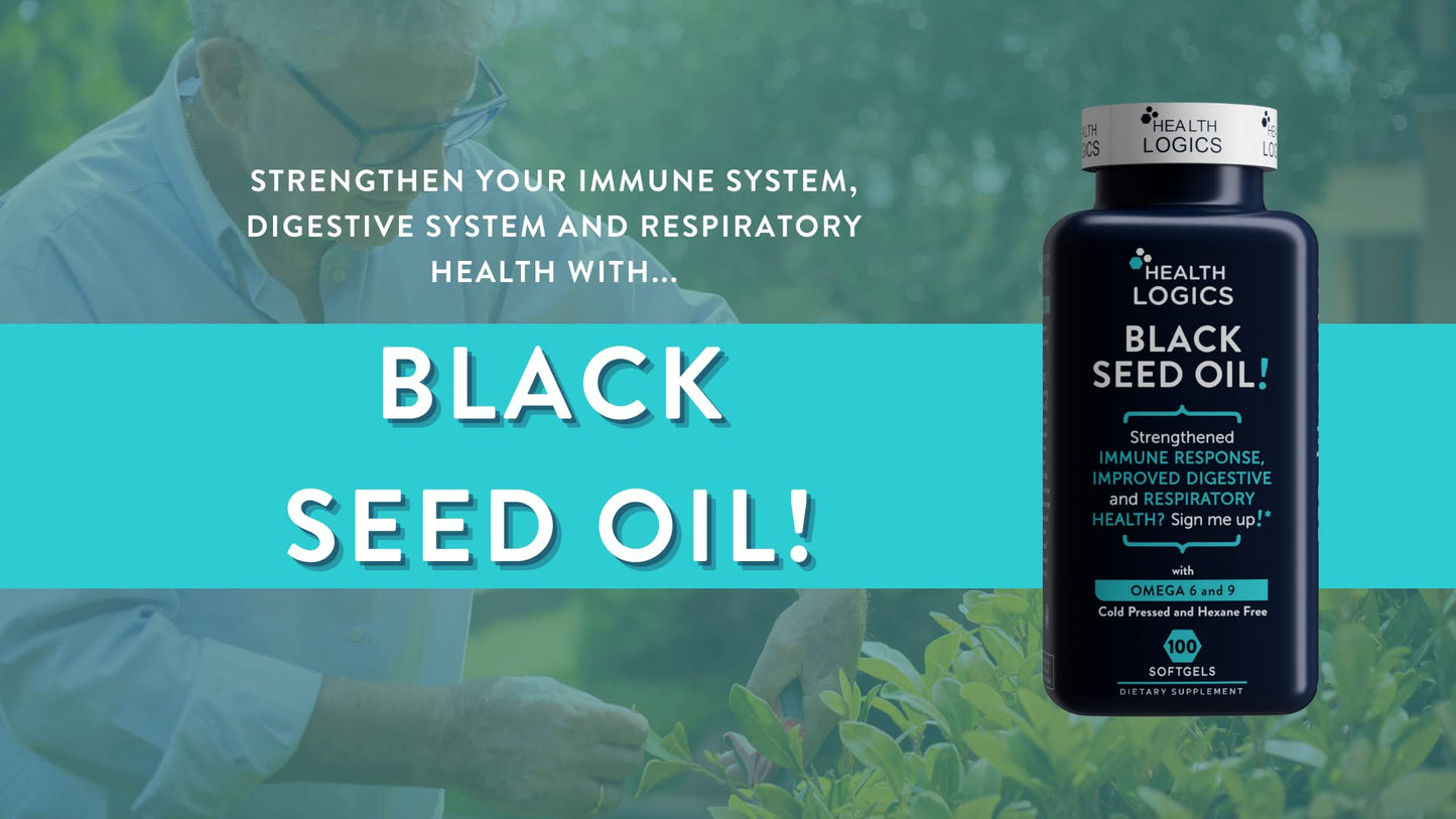 Health Logics Black Seed Oil Capsules 100 Count