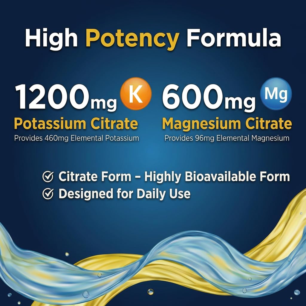 Ksioan Potassium Magnesium Supplement – Electrolyte Balance Support Capsule, 120 Capsules