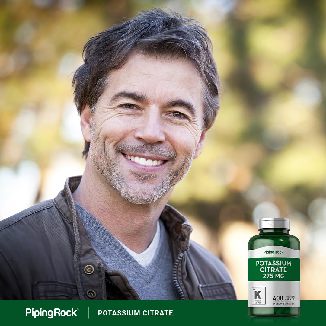Piping Rock Potassium Citrate Supplement Capsule, 400 Capsules