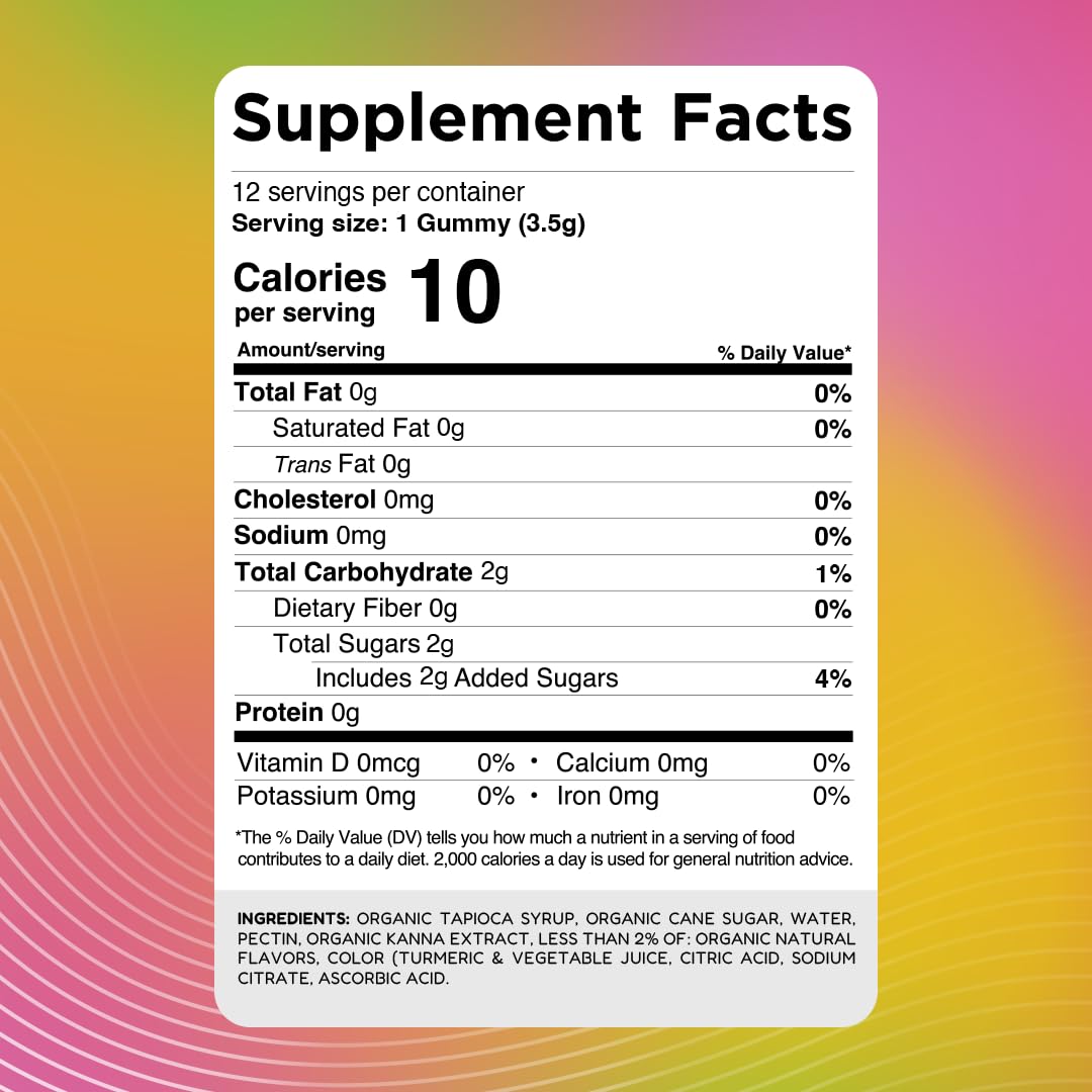 Youphoria Kanna Gummies 600mg Vegan Botanical Supplement for Mood Support, Gummy, 12 Count