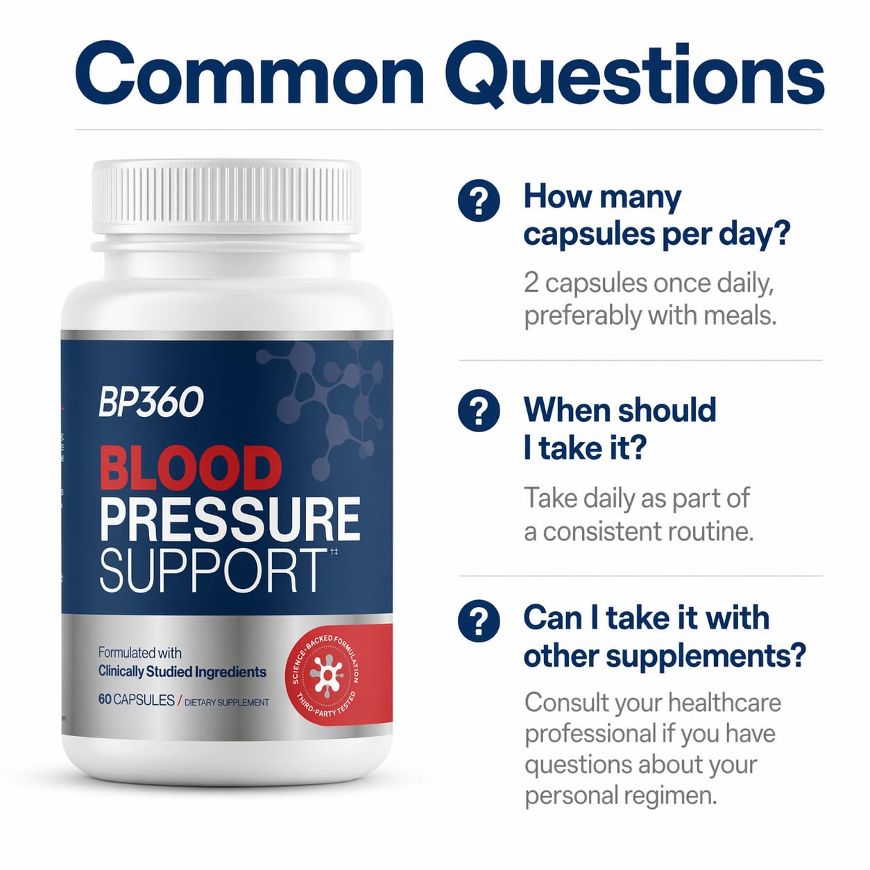 BP360 Blood Pressure Supplements Capsule, 60 Count