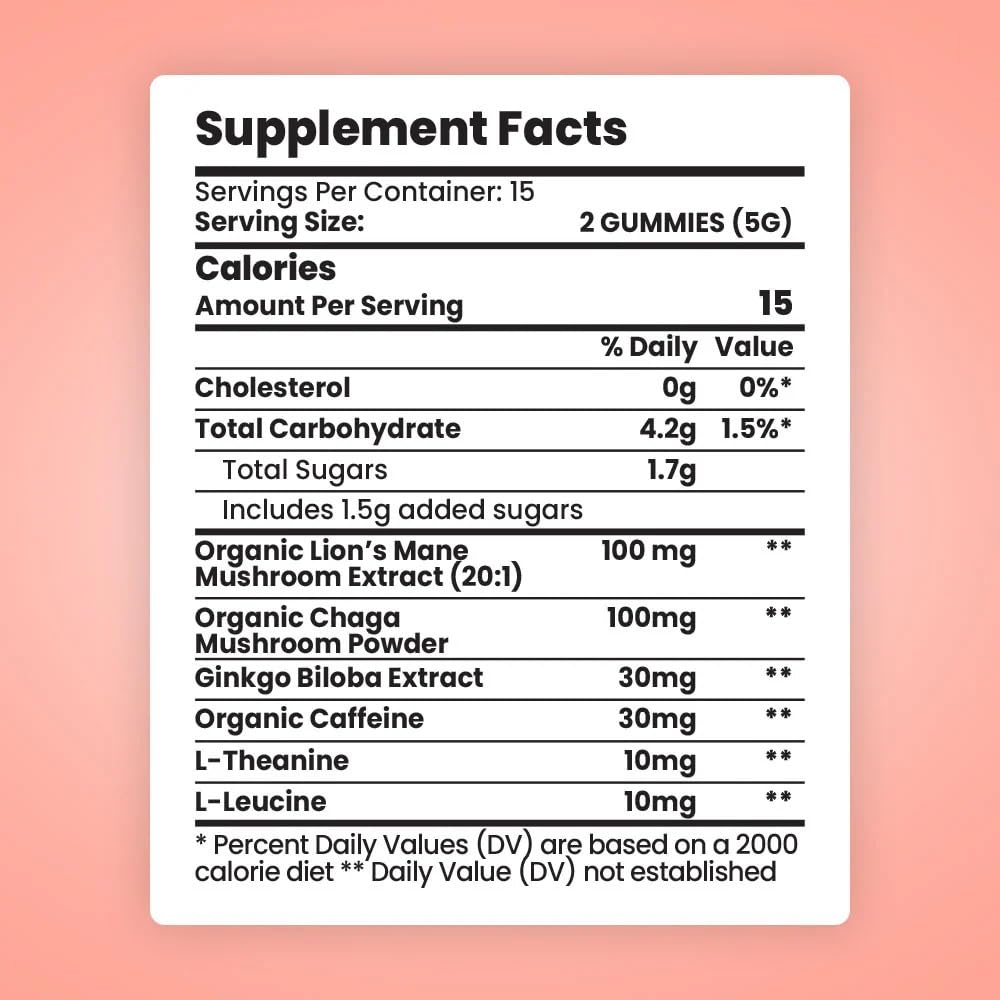Sunday Scaries 4-in-1 Functional Mushroom Gummies, 30 Gummies