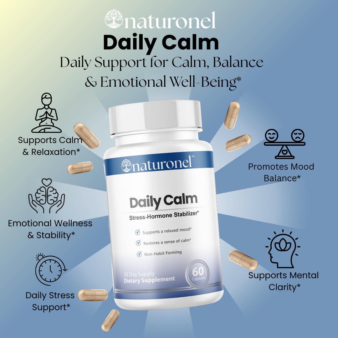 Naturonel Daily Calm Stress Relief Supplement Capsule 60 Count