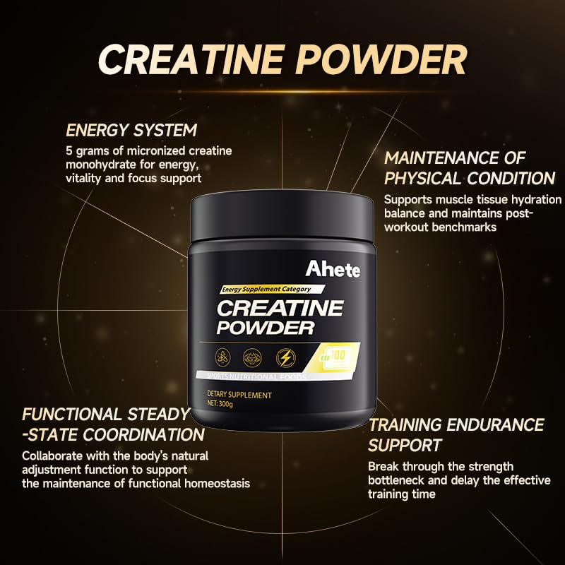 Ahete Creatine Monohydrate Powder 10 oz