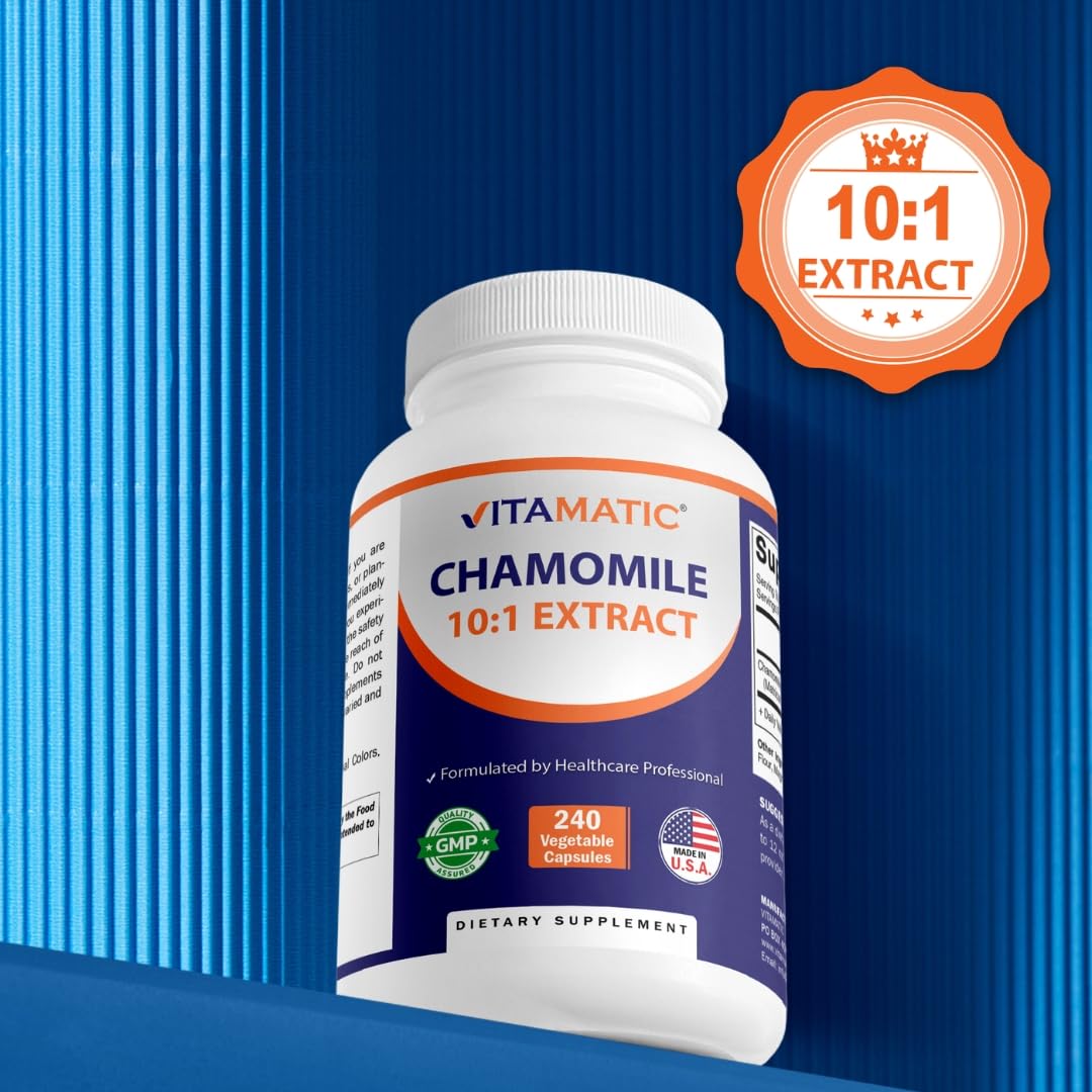 Vitamatic Chamomile 250 mg Capsules 240 Count