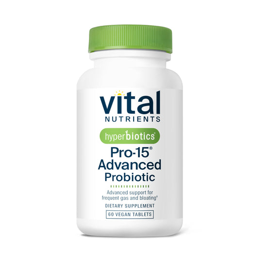 Hyperbiotics Vital Nutrients Pro-15 Advanced Probiotics Tablets, 60 Count