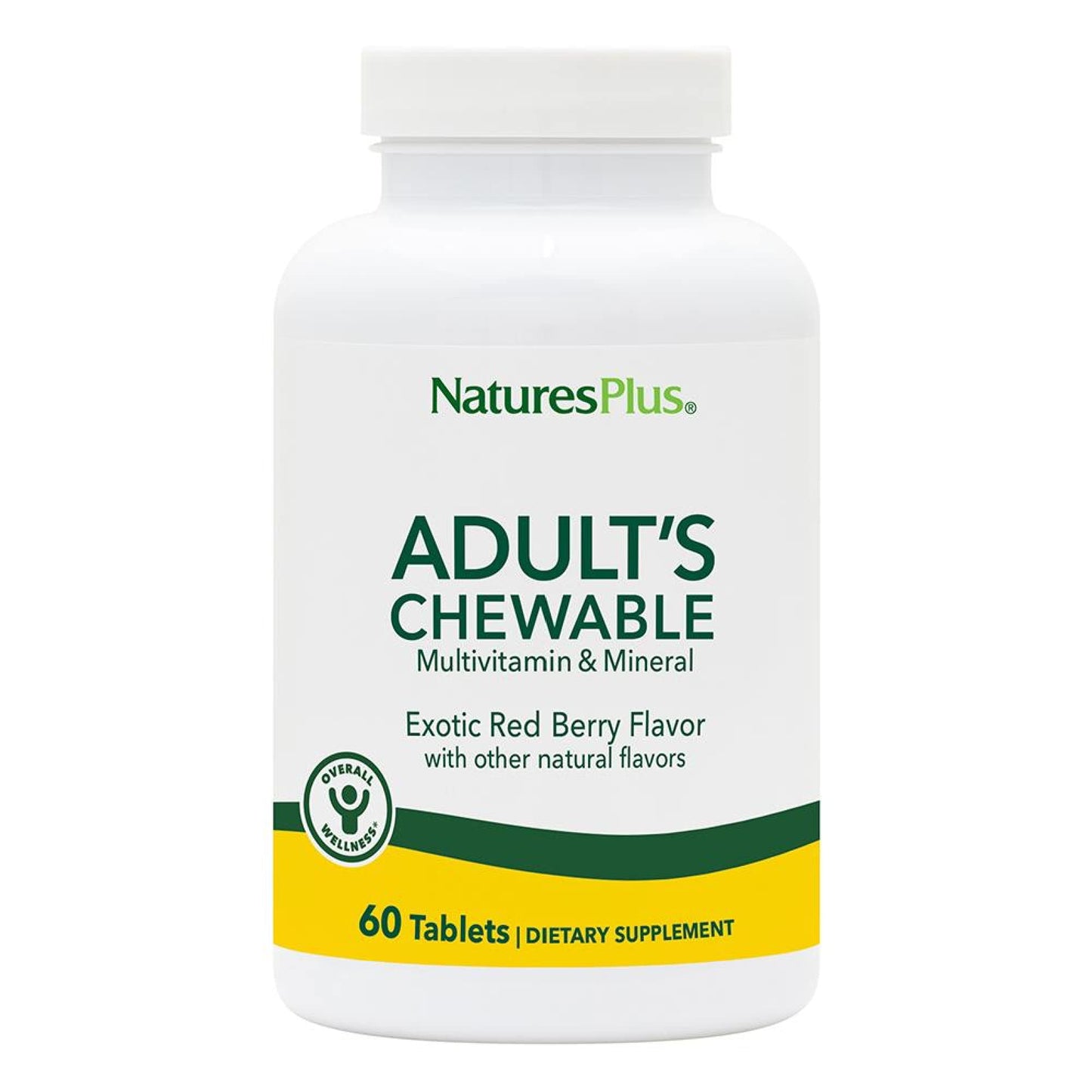 NaturesPlus Adult's Chewable Multivitamin & Mineral 60 Tablets