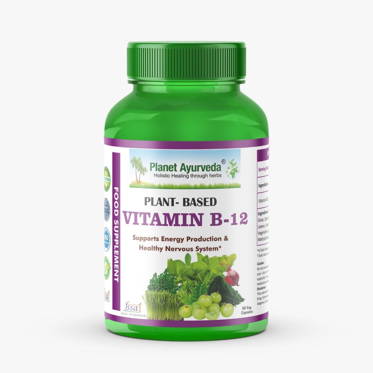 Planet Ayurveda Plant Based Vitamin D3 Organic Tablets, 60 Count