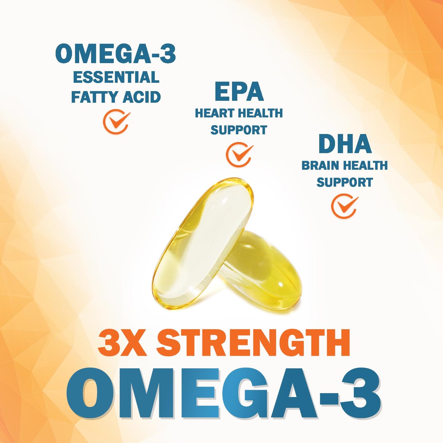 Nature's Nutrition Omega 3 Fish Oil Supplements Softgels 120