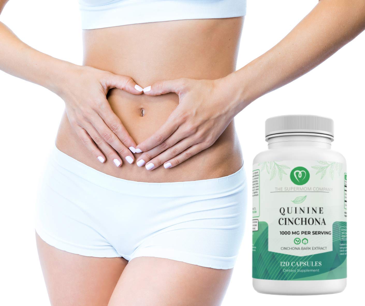 The Supermom Company Quinine Cinchona Bark Extract 1000 mg Capsules, 120 Count