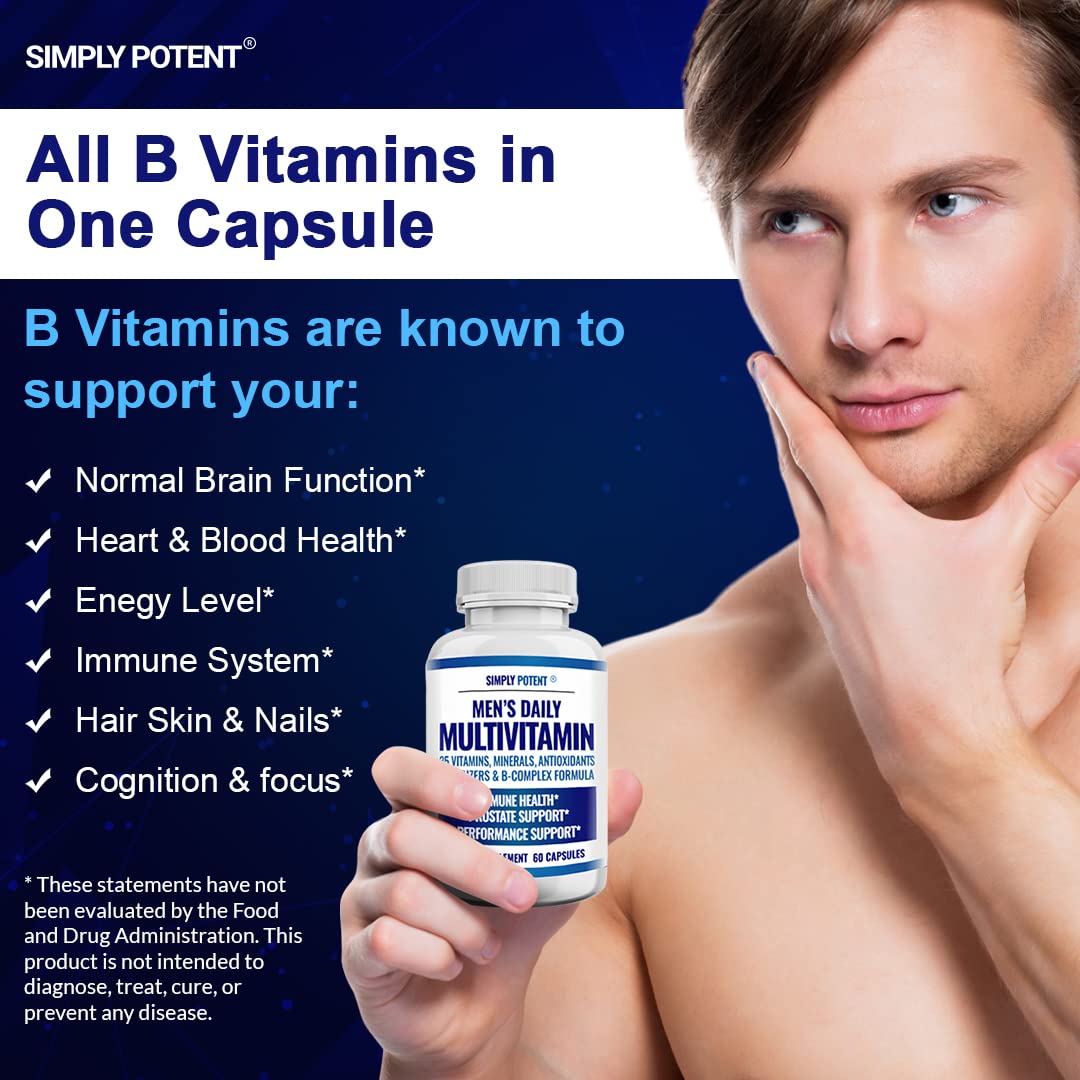 Simply Potent Daily Multivitamin for Men, 60 Capsules