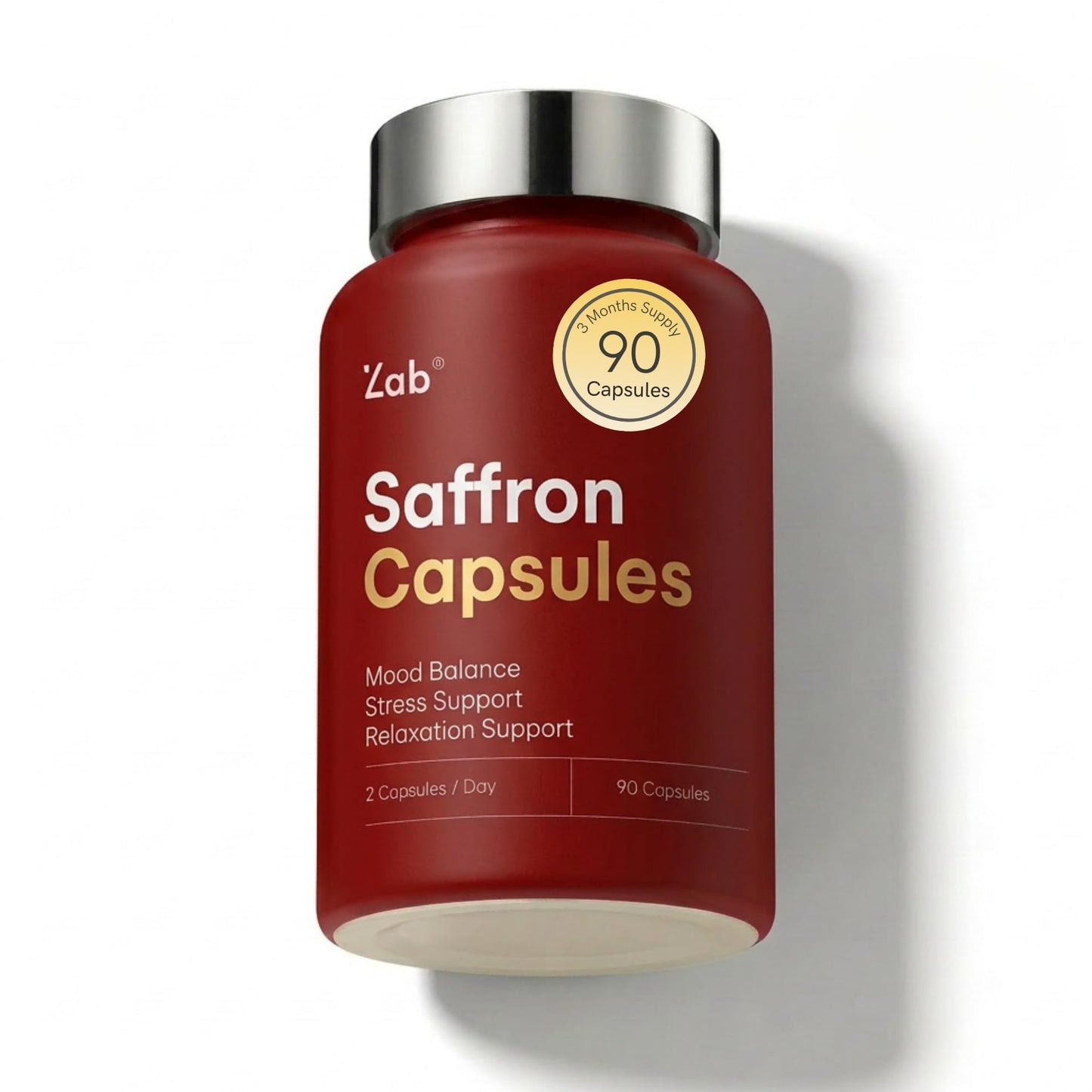 ZAB Saffron Supplements 88.5mg Pure Saffron Extract Capsules, Daily Mood, Energy & Eye Health Support, 90 Capsules