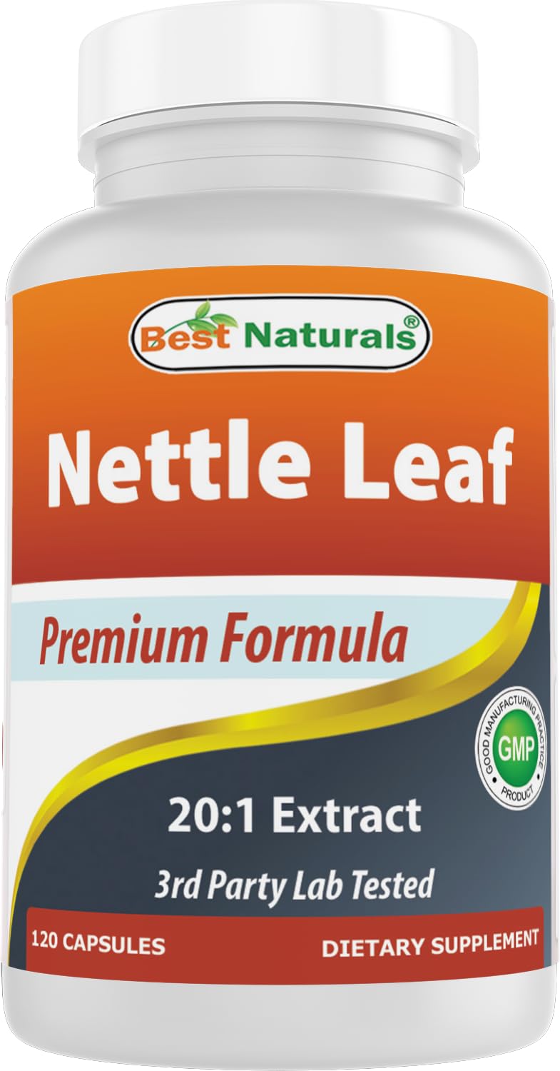 Best Naturals Nettle Leaf 20:1 Extract (250 mg) Capsule, 120 Count