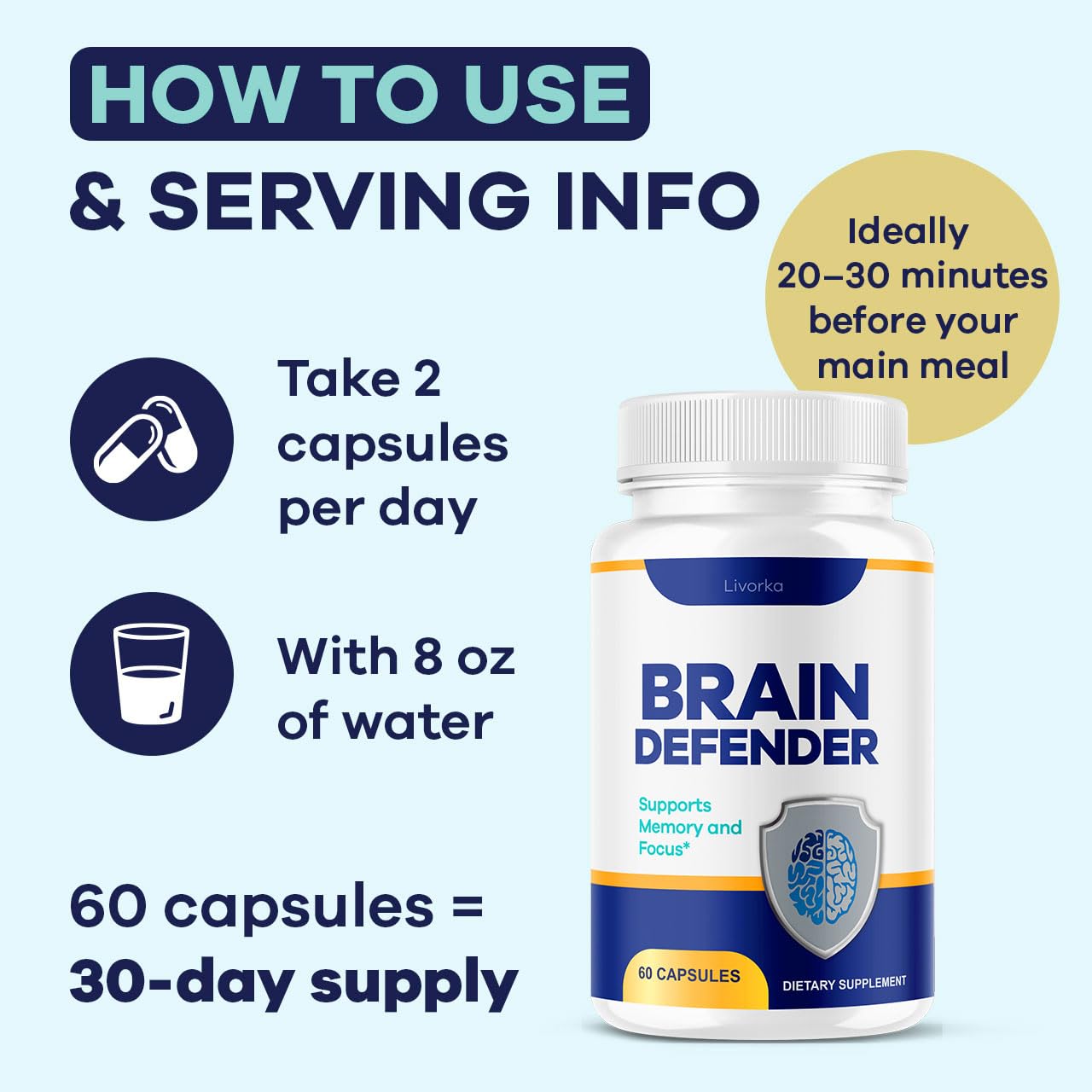 LIVORKA Brain Defender Capsules 300