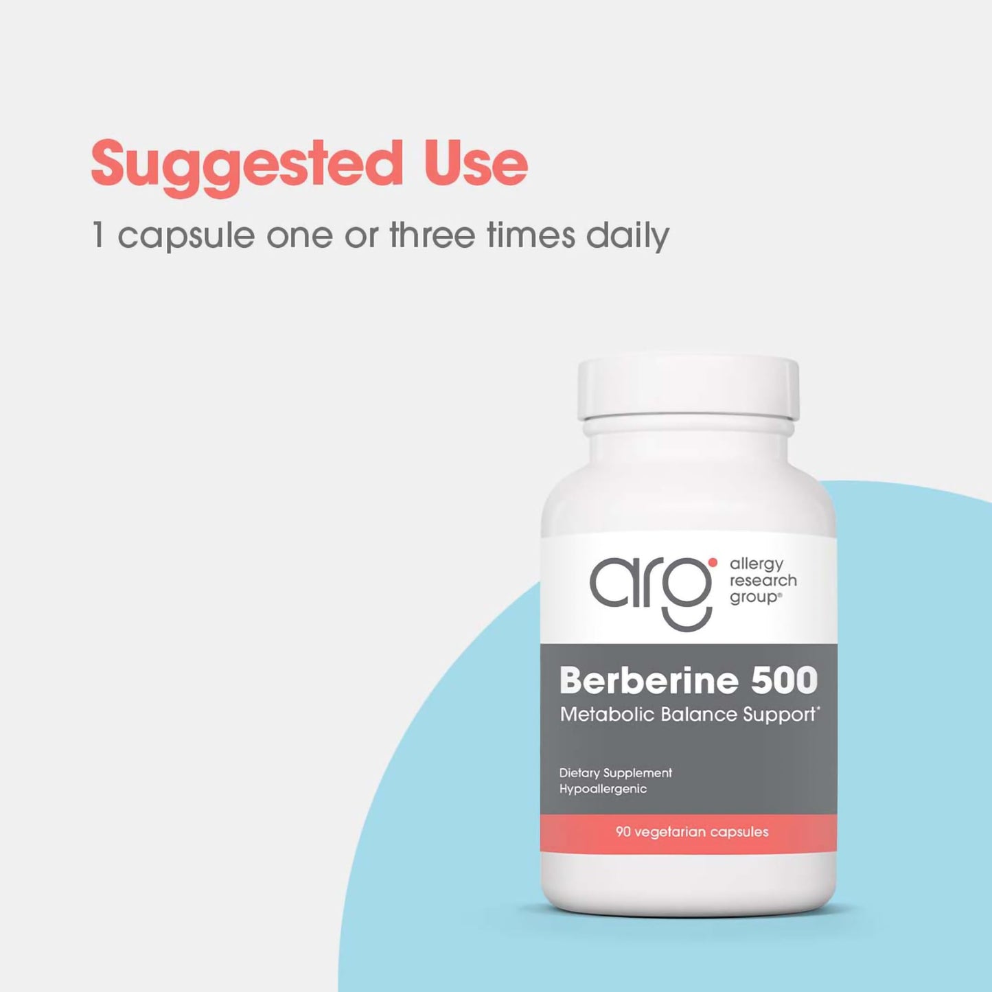 Allergy Research Group Berberine 500 HCl Capsule, 90 Capsules