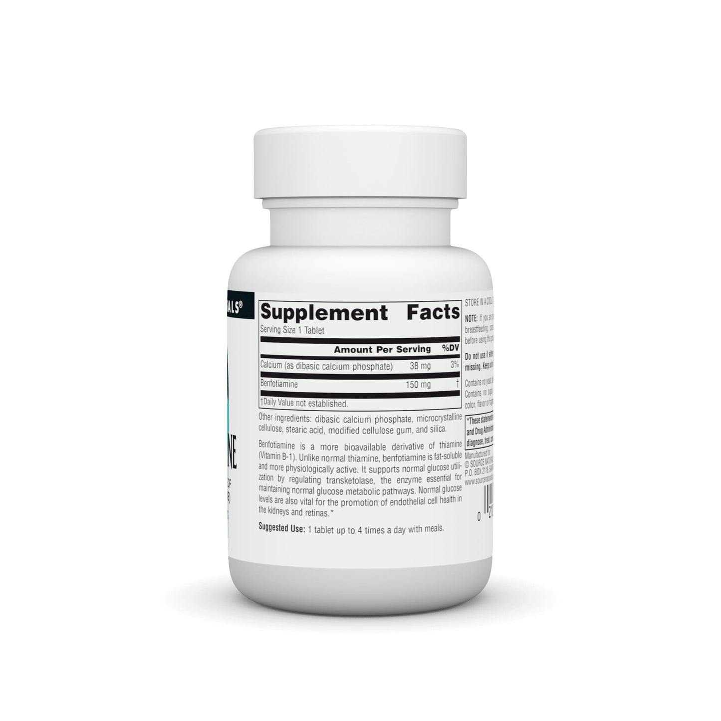 Source Naturals Benfotiamine 150 mg Tablet, 30 Count