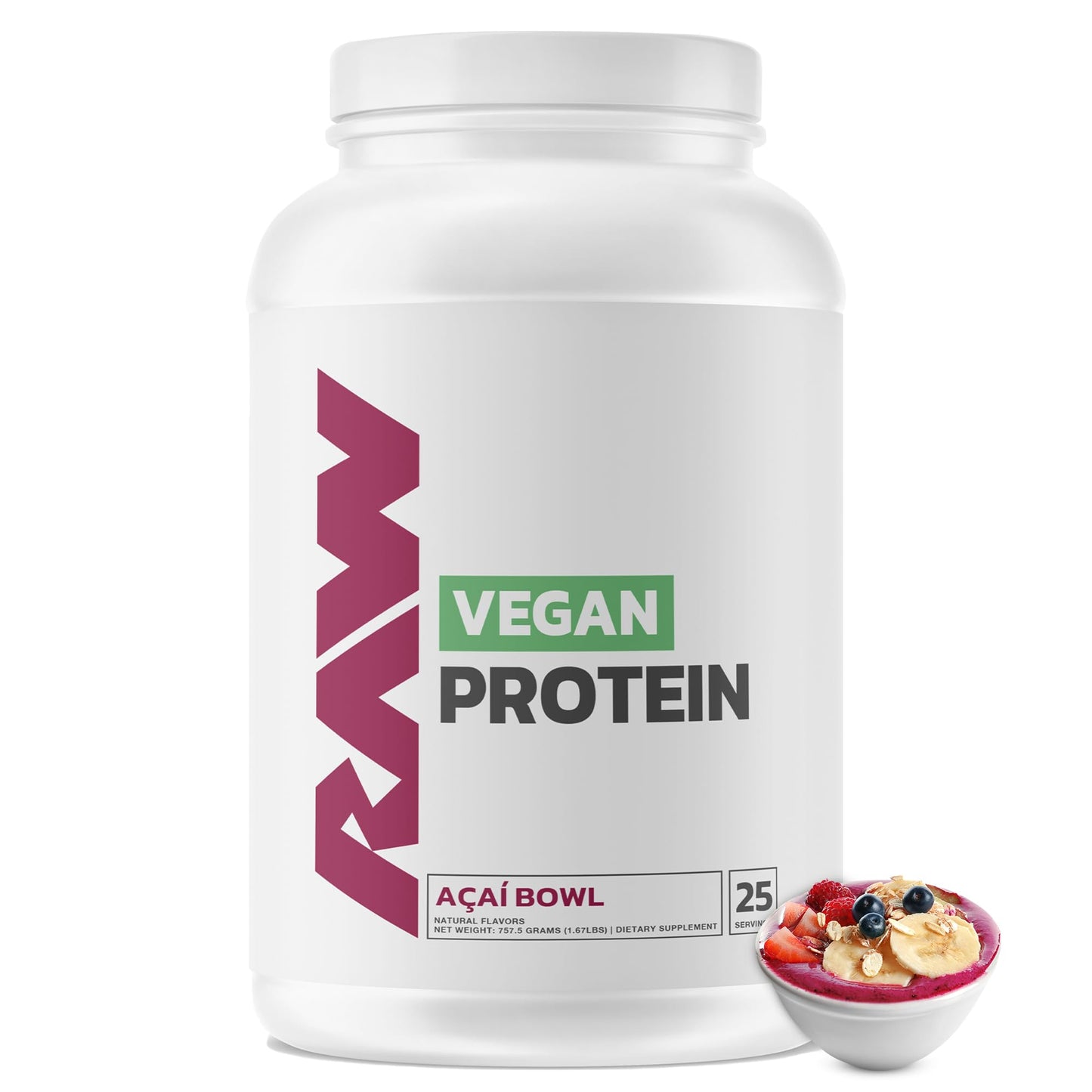 RAW Vegan Protein Powder, 25 Servings