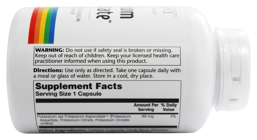 Solaray Potassium Asporotate 99 mg Capsule, 1 Count