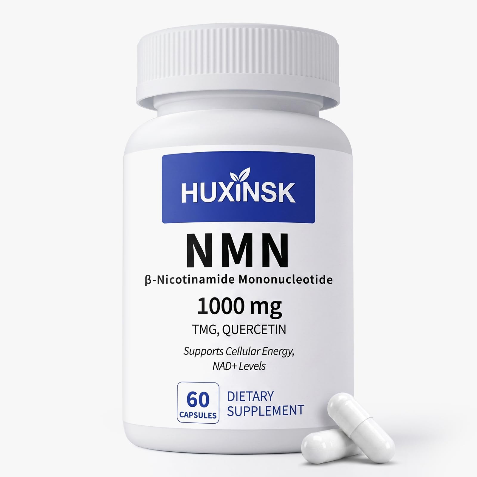HUXINSK NMN Supplement 1000mg 4-in-1 Liposomal NMN for NAD+ Supplement Capsules 60 Capsules