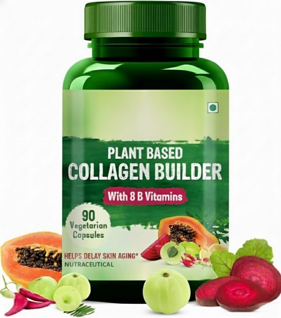 Generic Plant Based Collagen Builder with 8 B Vitamins for Hair and Skin Capsules 90