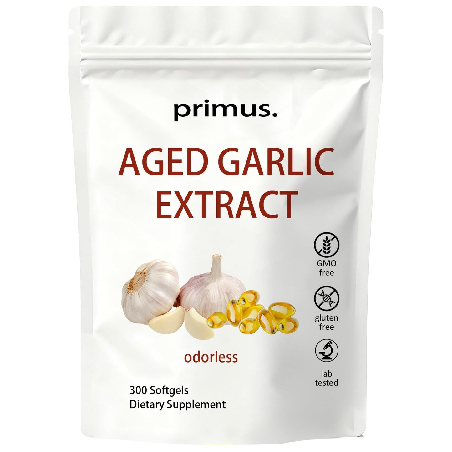 Primus.Labs Aged Garlic 24 Month Aged Softgels 300