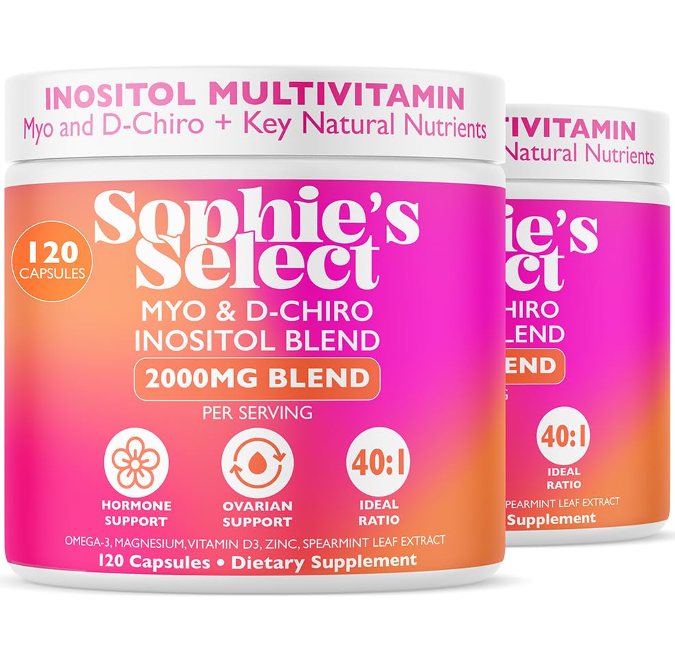 Sophie's Select Myo-Inositol & D-Chiro Inositol 2000 mg per Serving Capsule, 240 Capsules