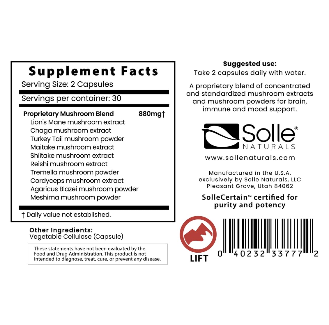 Solle Naturals NeuroIM 60 Capsules
