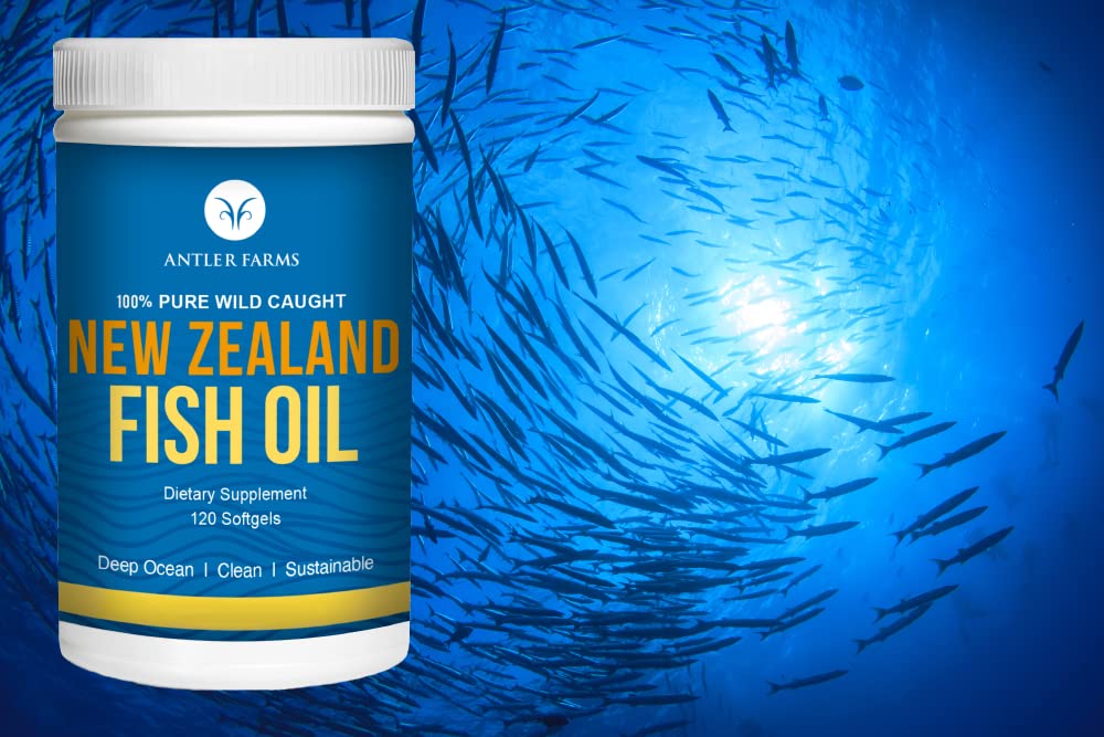 Antler Farms Wild Caught New Zealand Fish Oil Capsules, 120 Count