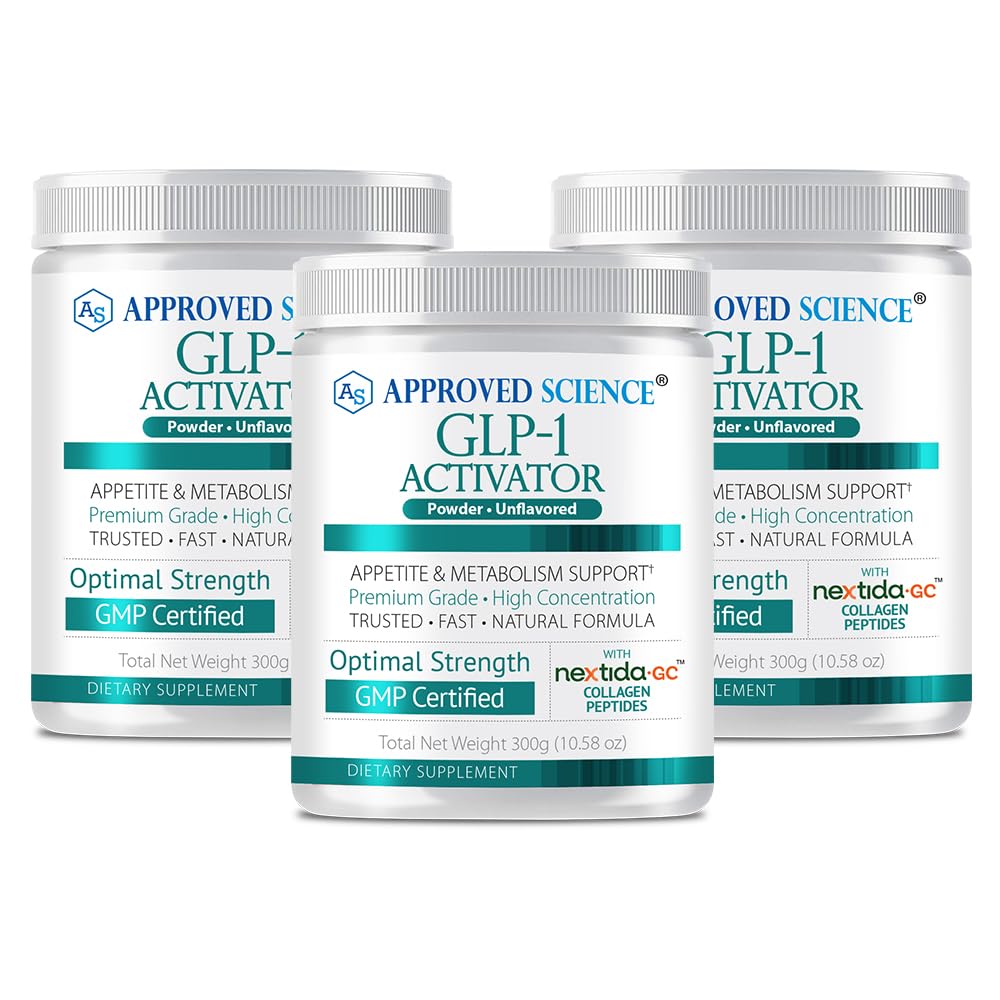 Approved Science GLP-1 Activator - Satiety and Metabolic Support with Nextida GC Collagen Powder, 31.74 oz
