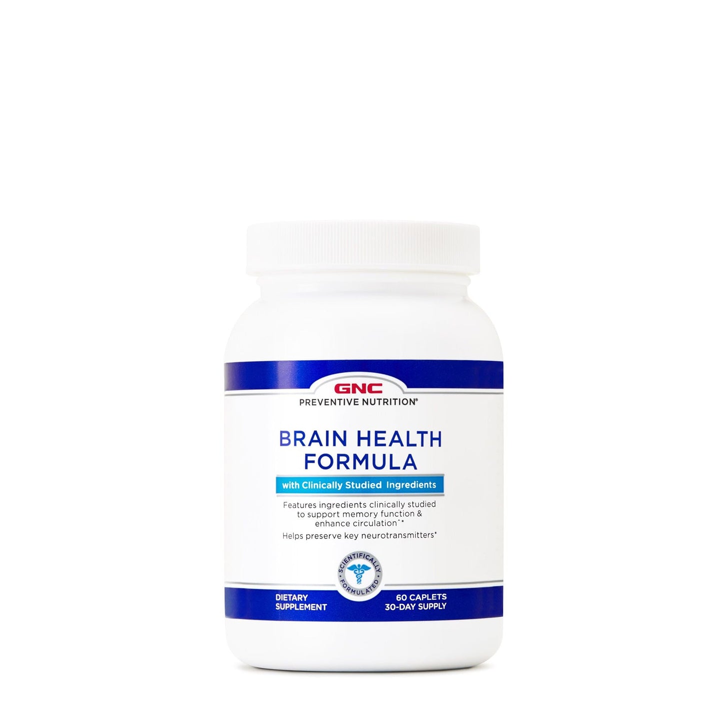 GNC Preventive Nutrition Brain Health Formula Caplets 60