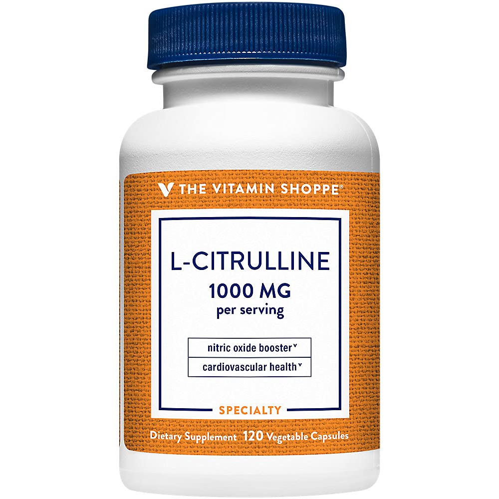 The Vitamin Shoppe Brand L-Citrulline 1000 mg Vegetarian Capsules, 120 Count