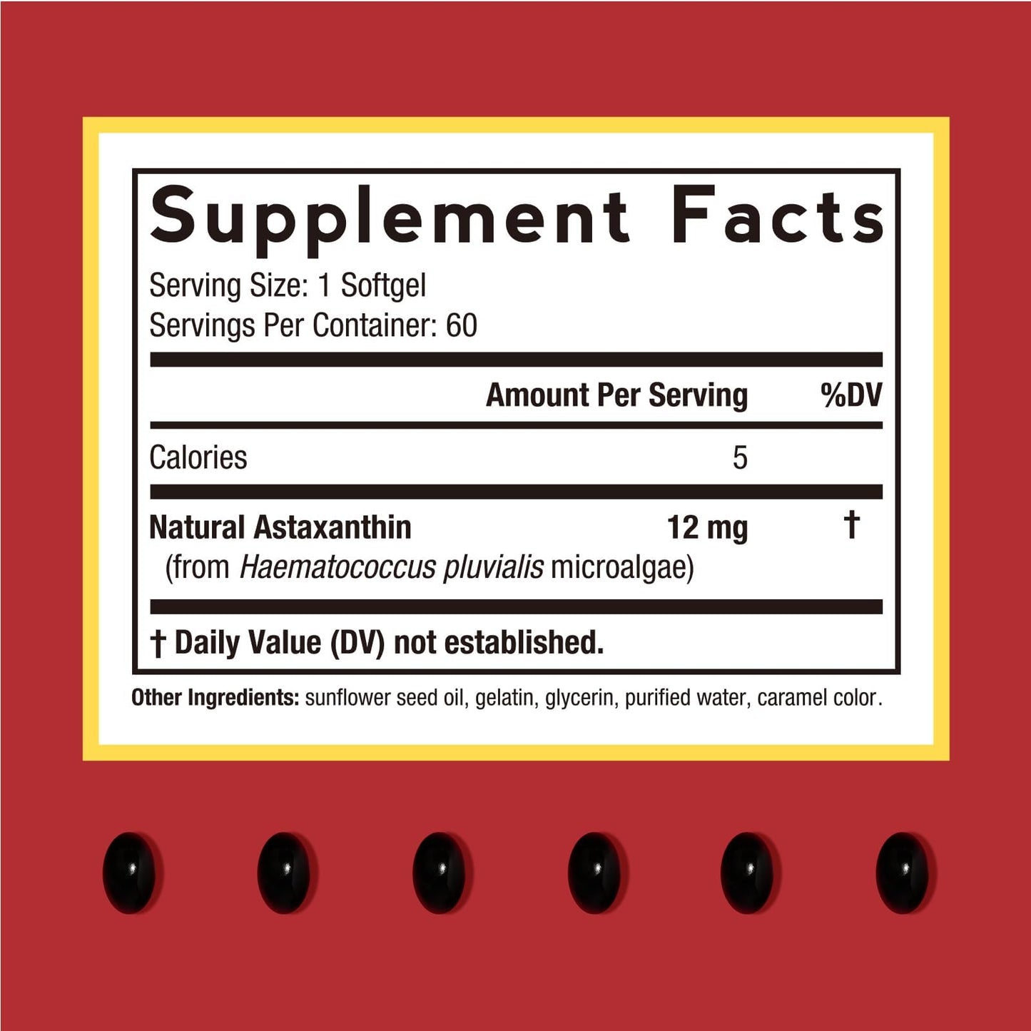 Doctor's Recipes Astaxanthin 12 mg Softgels, 60 Count