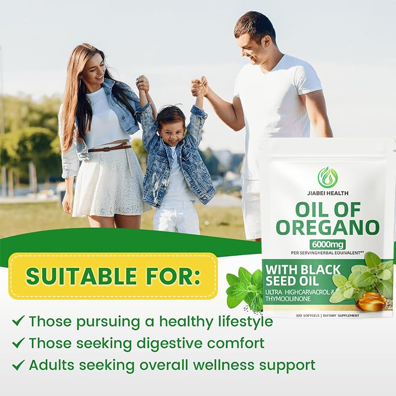 VitaCoeur Oil of Oregano 6000mg Capsules, 300 Capsules