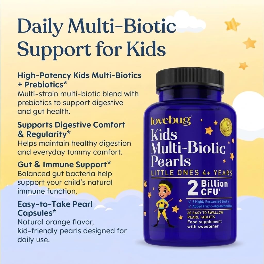 LOVEBUG Probiotics for Kids 60 Tablets