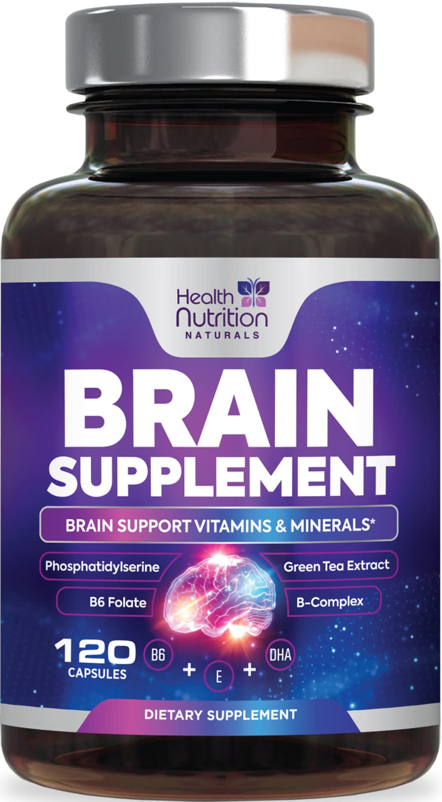 Health Nutrition Naturals Brain Memory Supplement 120 Capsules
