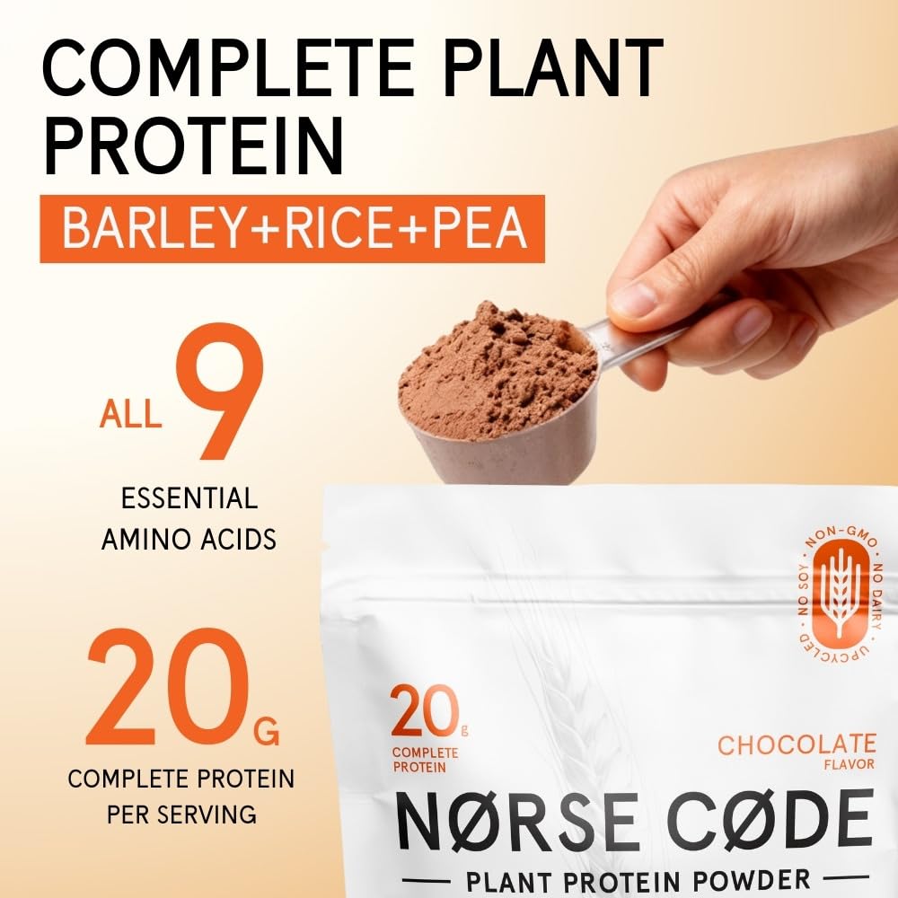 NØRSE CØDE Chocolate Barley Protein Powder, 14 Servings